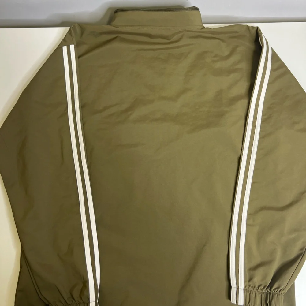 Adidas Khaki Green Track Jacket - Size Medium - Picture 2 of 8